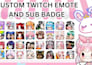 create custom twitch emotes, sub badges, kick emoji, discord and kick emotes